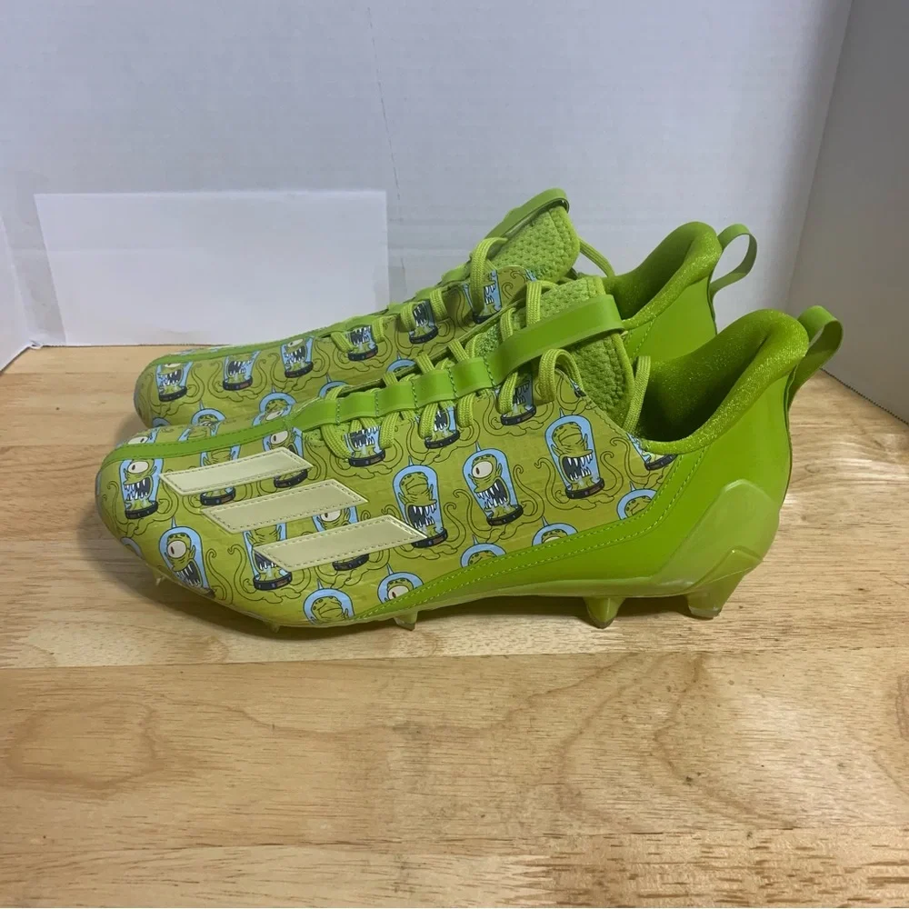 Adidas Adizero 12.0 Simpsons Treehouse Of Horror Football‎ Cleats Green Size 12